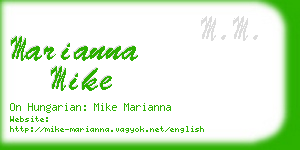 marianna mike business card